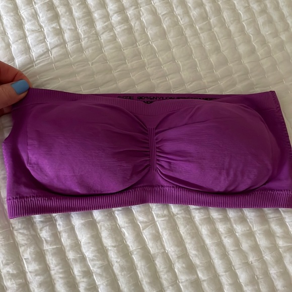 SALE. SALE. SALE.  1 Purple. 1 pink Strapless bras- tube top. Size S/M - Picture 6 of 9